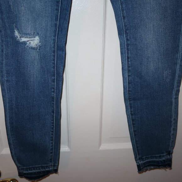 KANCAN Maternity size 11/29 Skinny Ankle Jeans Distressed NWT - Picture 3 of 9